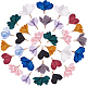 SUNNYCLUE 40Pcs 10 Colors Mixed Colours Fabric Flowers Charms Pendants with Golden Caps for Jewellery Earring Making Crafts Jewellery Findings Accessory IFIN-SC0001-06G-1