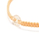 Bracelet beignet en perles de verre tressées BJEW-JB07858-03-3