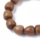 Bracelets de perle de mala en bois BJEW-S140-07-3