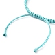 Bracelets de cheville en perles synthétiques turquoise AJEW-AN00554-02-4