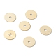 304 Edelstahl-Abstandhalter-Perlen, Scheibe, echtes 24k vergoldet, 6x0.3 mm, Bohrung: 1 mm
