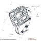 Losanges mode 925 en argent sterling anneaux zircone cubique doigt RJEW-BB16671-7-3