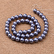 Polished Round Grade A Shell Pearl Bead Strands BSHE-M027-10mm-M-3