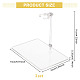 FINGERINSPIRE 2 Pcs Action Figure Stands Clear Doll Model Support Stand with 4x6 inch Base Assembly Action Figure Display Holder Durable Model Display Stand Compatible with 1/144 RG HG Figure Model ODIS-WH0038-09-2