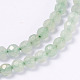 Faceted Natural Green Aventurine Round Bead Strands G-L377-46-4mm-1