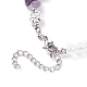 Natural Amethyst Chip Beaded Necklace with Wing NJEW-TA00022-01-6