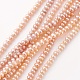 Fili di perle di perle d'acqua dolce coltivate naturali PEAR-G007-15-1