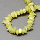 Fili di perline di pietra di giada verde oliva naturale G-R192-17-2