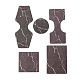 パンダホールエリート180pcs6スタイル大理石模様紙ネックレスディスプレイカード  DIYイヤースタッドネックレスジュエリーディスプレイ用  ブラック  30個/スタイル CDIS-PH0001-37-1