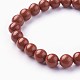 Natural Red Jasper Beads Stretch Bracelets BJEW-F380-01-B02-2
