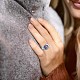 Открытое кольцо-манжета с блестящей эмалью JR920A-7