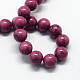 Chapelets de perles en turquoise synthétique teintée TURQ-R032-12mm-XSS15-1