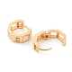 Латунные серьги-кольца из прозрачного кубического циркония EJEW-A107-06B-KCG-2