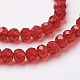 Faceted Glass Beads Strands EGLA-F124-M01-4
