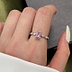 Rhodium Plated 925 Sterling Silver Finger Rings RJEW-A019-28B-02P-2