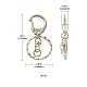 10Pcs Alloy Keychain Clasp Findings PALLOY-YW026-02-4