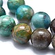 Natural Chrysocolla and Lapis Lazuli Beads Strands G-M353-A03-9mm-3