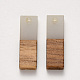 Colgantes de resina transparente y madera de nogal RESI-S358-79B-B04-2