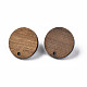 Walnut Wood Stud Earring Findings X-MAK-N032-043-2