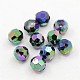 Plating Plastic Acrylic Faceted Round Beads PACR-L002-6mm-M-1