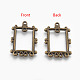 Tibetan Style Alloy Rectangle Chandelier Components Links TIBE-821-AB-FF-1