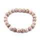 Bracelets extensibles en perles de maifanite / maifan BJEW-K212-C-044-2