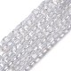 Chapelets de perles en verre électroplaqué EGLA-D018-8x8mm-01-4