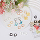 SUNNYCLUE 1 Box 20Pcs 5 Colors Leverback Earring Hooks Gold Huggie Earrings French Lever Back Tiny Hoop Earrings with Open Loop Earwires for Jewellery Making Women DIY Crafts Crochet Stitch Markers STAS-SC0004-51-4