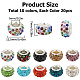 SUNNYCLUE 200Pcs 10 Colors Polymer Clay Rhinestone European Large Hole Beads with Silver Plated Brass Cores FPDL-SC0001-01-2