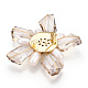 Natural Pearl & Glass Flower Brooches for Women JEWB-N001-05G-3