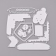 キャンディケインフレーム炭素鋼カッティングダイステンシル  DIYスクラップブッキング/フォトアルバム用  装飾的なエンボス印刷紙のカード  マットプラチナカラー  10.7x10.2x0.1cm DIY-F050-11-2