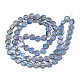 Fili di perle di vetro traslucido placcatura EGLA-N002-27-D03-2