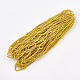 Electroplate Opaque Solid Color Crystal Glass Beads Strands EGLA-S171-03A-03-3