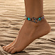 Эластичные браслеты на ногу из сплава с двойным сердцем WGCB0A2-10-1