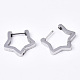 304 Stainless Steel Huggie Hoop Earrings EJEW-N016-002-3