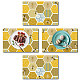 Tovaglietta rettangolare in cotone e lino con motivo api AJEW-WH0196-010-1
