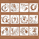 Большие пластиковые многоразовые наборы шаблонов трафаретов для рисования DIY-WH0172-087-3