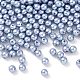 Pandahall elite 4mm aproximadamente 1000 uds cuentas de perlas de vidrio azul pizarra medio pequeño brillo satinado cuentas redondas sueltas en una caja para hacer joyas HY-PH0002-06-B-2