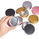 Pandahall Elite 28 Stk. 4 Farben (pink / schwarz / silber / gelb) runde Aluminiumdosen für Make-up-Behälter CON-PH0001-40-4