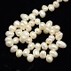 Grado de hebras de perlas de agua dulce cultivadas naturales PEAR-L001-A-06-3