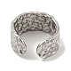 304 Stainless Steel Textured Open Cuff Ring RJEW-C067-05P-3