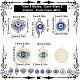 Sunnyclue 40 pièces 10 styles alliage cristal strass pendentifs FIND-SC0006-73-2