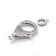 Brass Micro Pave Cubic Zirconia Lobster Claw Clasps ZIRC-F110-01B-P-2