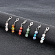 Superfindings pierre naturelle et perles de chalumeau faites à la main décoration pendentif HJEW-FH0001-16-4