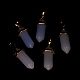 Luminous/Glow Bullet Glass Pointed Pendants GLAA-K058-01G-04-2