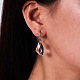 Серьги-гвоздики из нержавеющей стали 304 с нерегулярными прозрачными кристаллами кубического циркония DJ4094-2-1