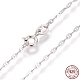 Rhodium Plated 925 Sterling Silver Mariner Link Chain Necklaces STER-L059-10P-1
