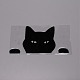 防水 3d ペット ウォール ステッカー  マスキングテープ付  車の装飾用  猫  ブラック  7.9x15.6x0.01cm DIY-WH0257-58B-1