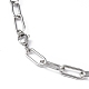 201 collar de cadena con clip de acero inoxidable para hombres y mujeres NJEW-I122-06P-3
