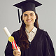 Craspire 25 個クラウンゴールド箔エンボスステッカー 2 卒業帽子自己粘着証明書シールメダル装飾ステッカー卒業企業公証人シール封筒卒業証書賞 DIY-WH0211-348-7